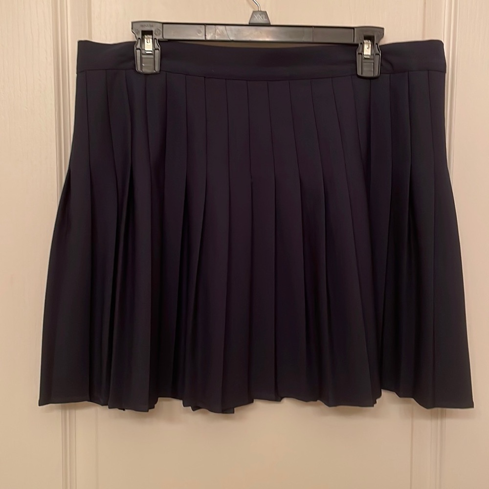 ModCloth Navy Blue Pleated Skirt